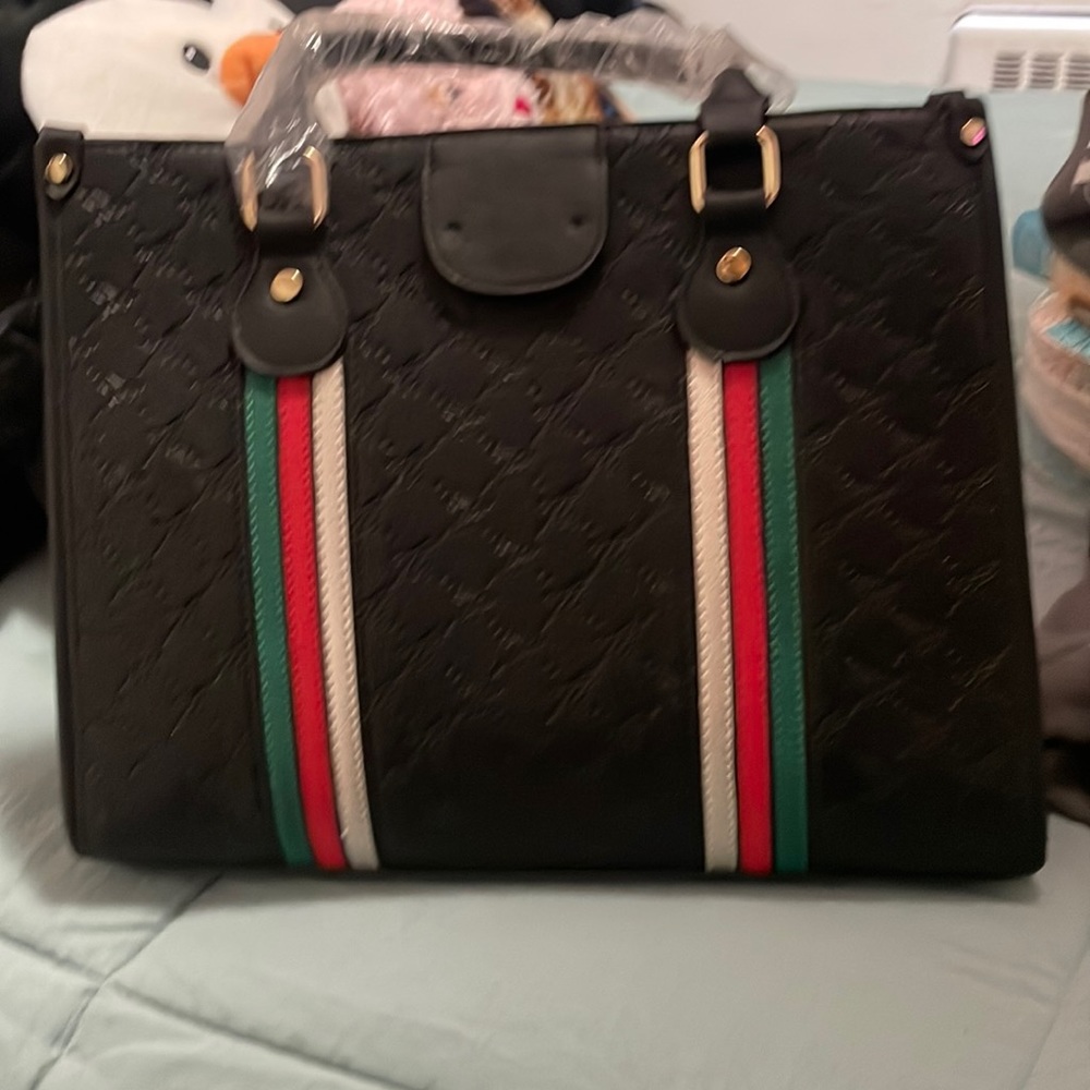Black tote bag
